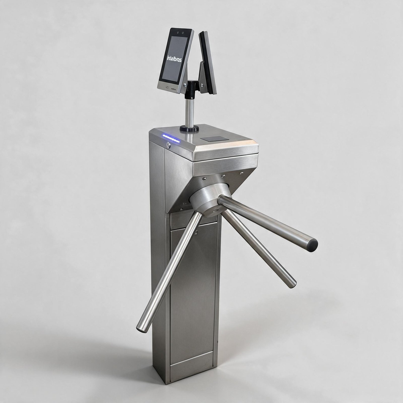 Catraca de Acesso Inox Intelbras duplo suporte facial
