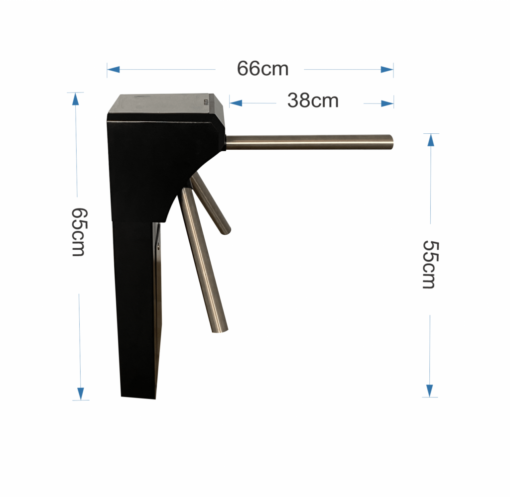 Dimencoes Catraca de Acesso V7 mini