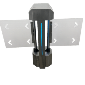 Catraca Pivotante Flow V9 Central INOX Pedestal Integração